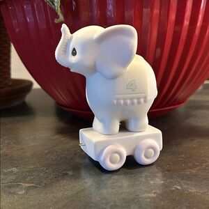 Birthday Train, Age 4, May Your Birthday Be Gigantic, Bisque Porcelain Figurine